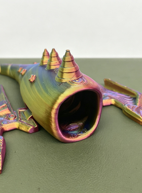 3D打印炫彩渐变机甲噬海者摆件