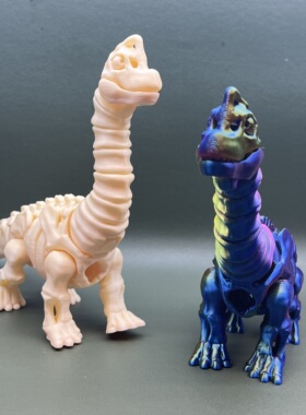 3D打印侏罗纪腕龙可动模型摆件