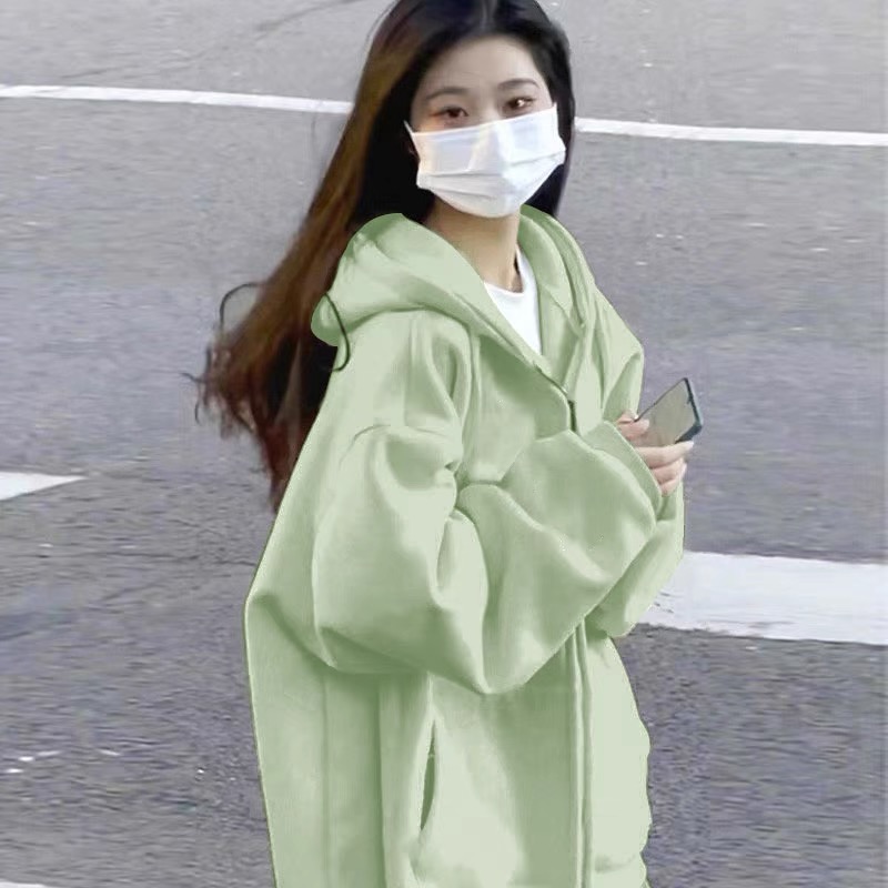 连帽卫衣外套女春秋薄新款爆款宽松