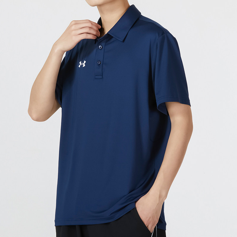 UA/安德玛正品运动男士复古户外健身训练短袖POLO衫22500524-408,淘宝优惠券,粉丝福利购,淘宝优惠卷