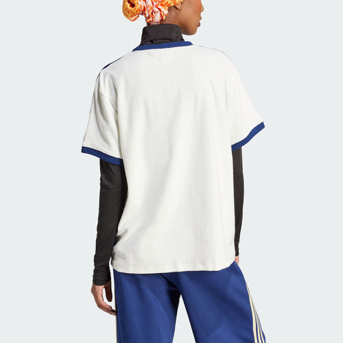 Adidas/阿迪达斯正品TERRY 3S TEE女士罗纹圆领短袖T恤IT9842 - 图0