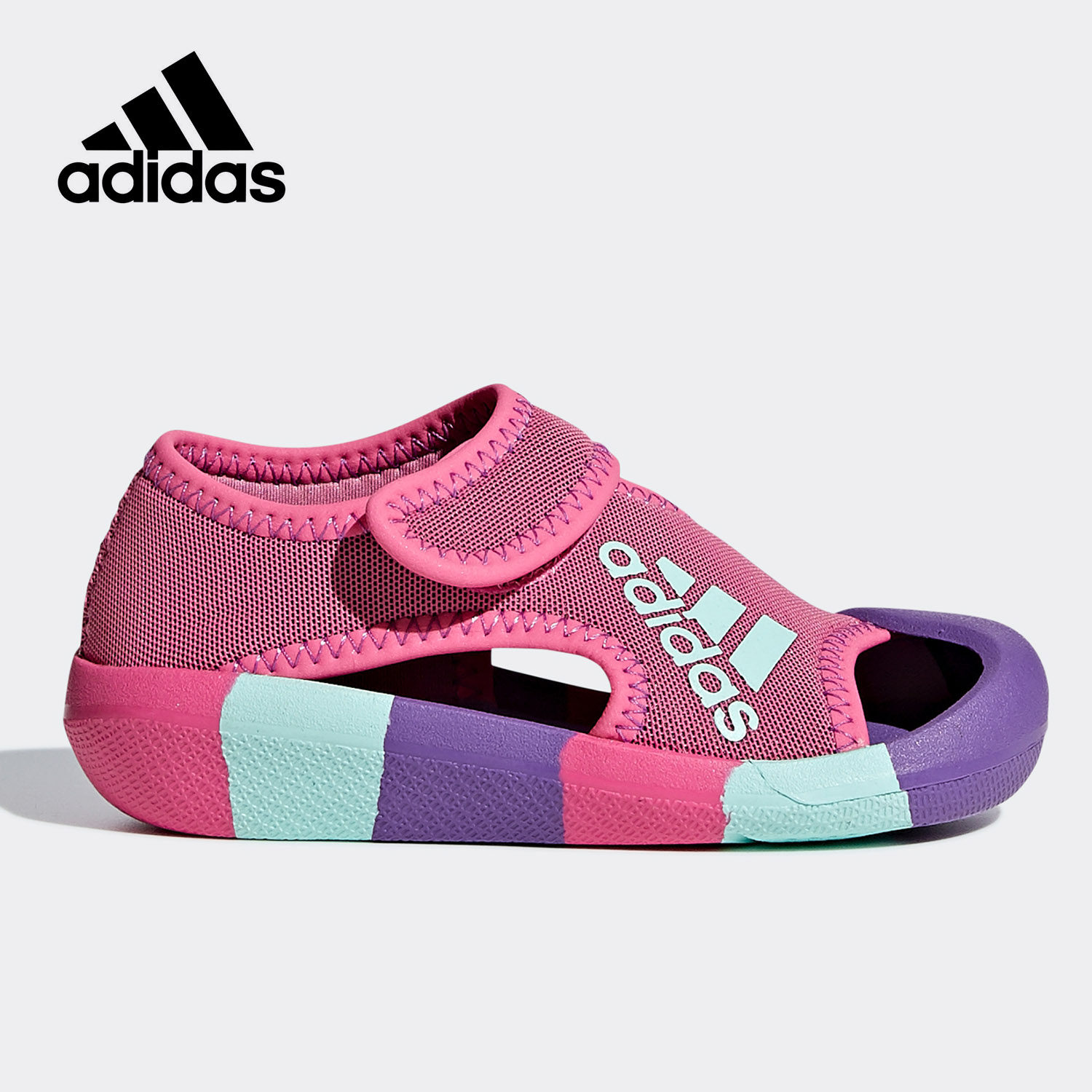 Adidas/阿迪达斯正品秋冬季男女童魔术贴沙滩鞋凉鞋  D97198,淘宝优惠券,粉丝福利购,淘宝优惠卷