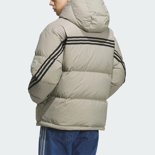 Adidas/阿迪达斯正品三叶草男士休闲运动连帽保暖羽绒服KC2563 - 图1