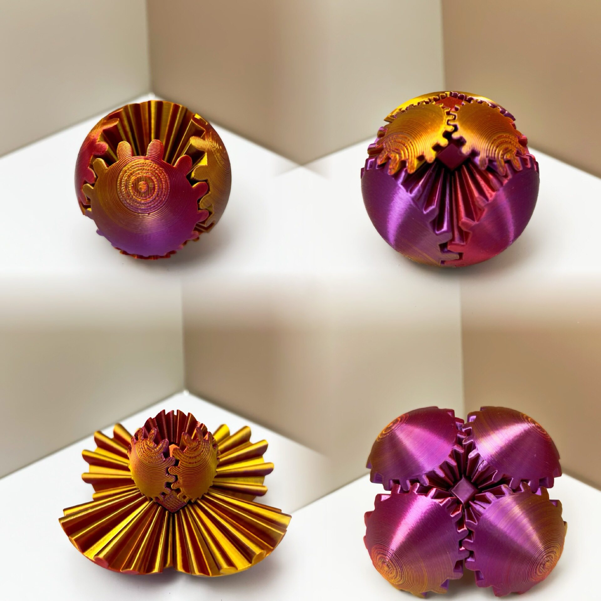 3D打印 解压创意齿轮球指尖球形立体魔方旋转空间几何儿童玩具,淘宝优惠券,粉丝福利购,淘宝优惠卷