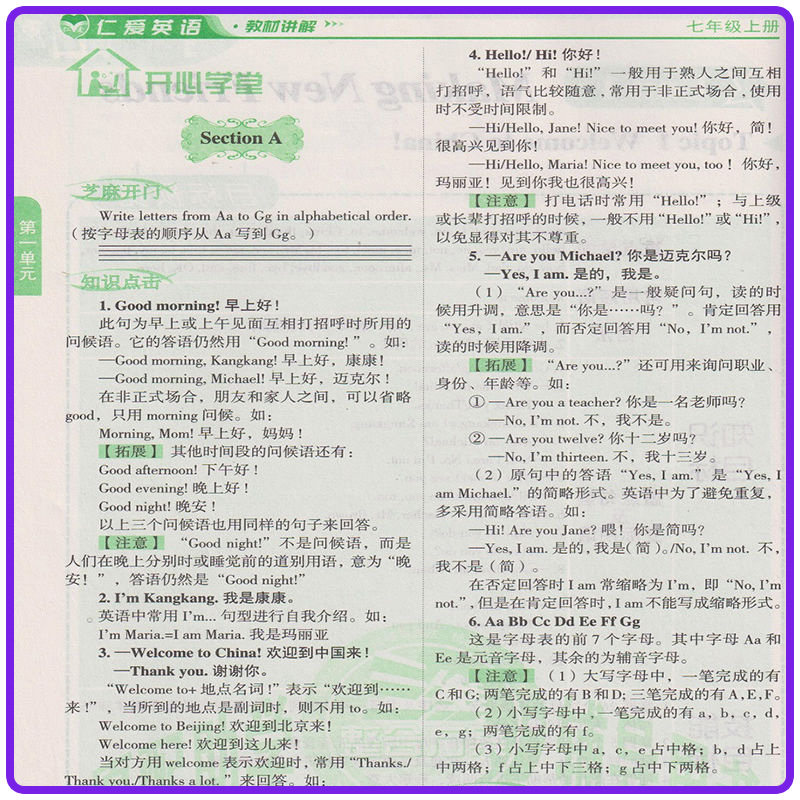 【天猫正版】2025新版 仁爱英语教材讲解互动讲解七八九年级上下册789年级 课本课后答案初一二三英语教材全解初1-2-3英汉互动讲解