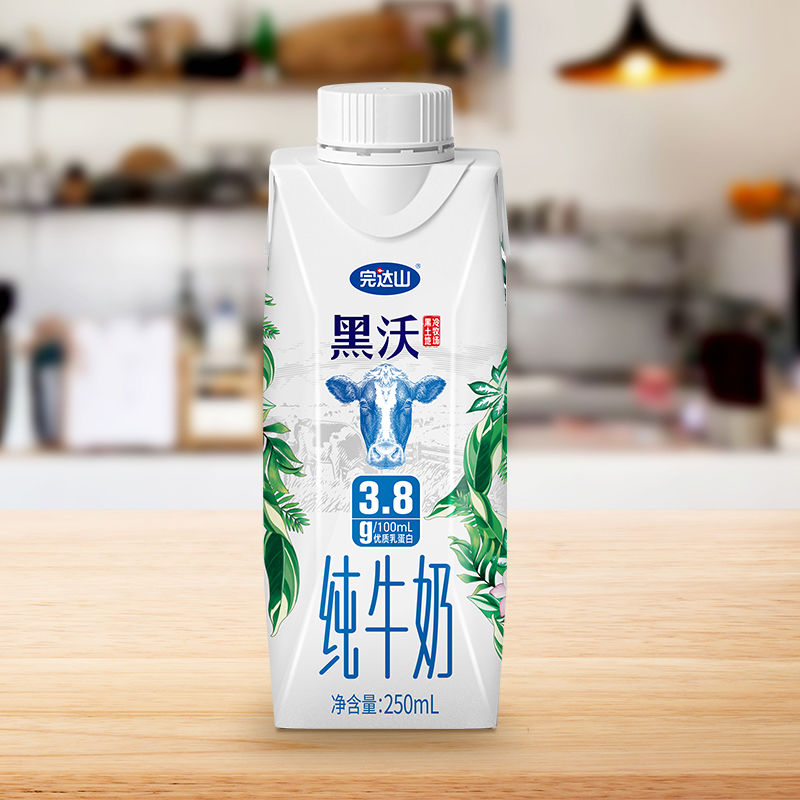 【黑沃乳蛋白】完达山旗舰梦幻盖3.8g乳蛋白纯牛奶250mlx10盒整箱 - 图1