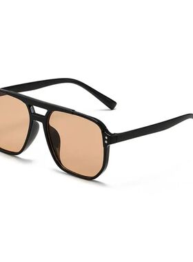 Punk Square Frame Sunglasses Anti-UV Beach Eye Protection Bl