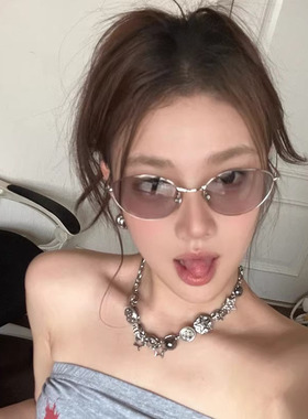 复古不张扬墨镜自带老钱松弛气场