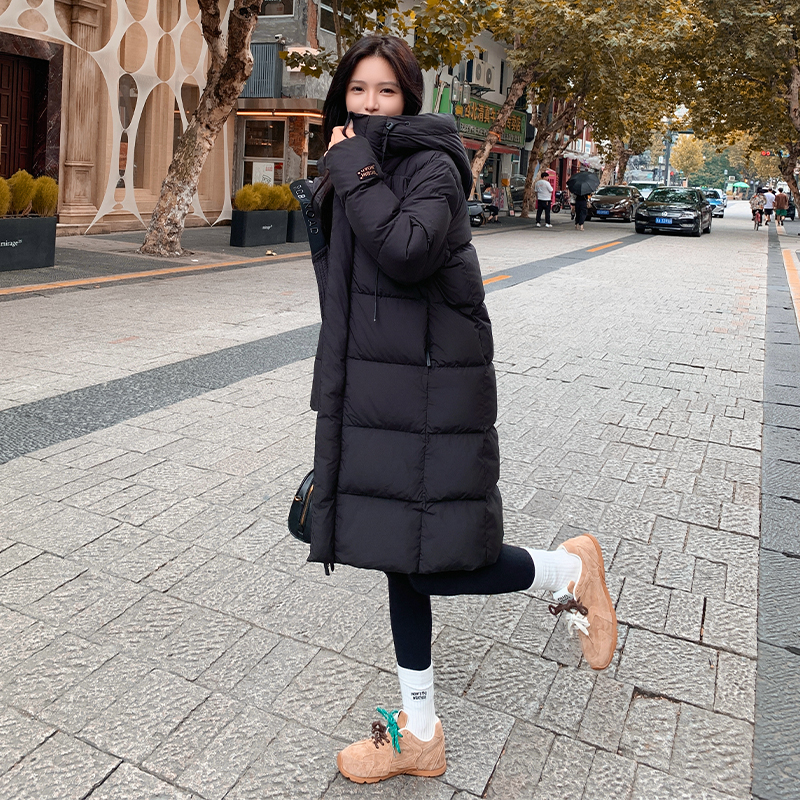 黑曜石长款羽绒服男女防水蓄热户外加厚防风速热防静电过膝秋冬潮