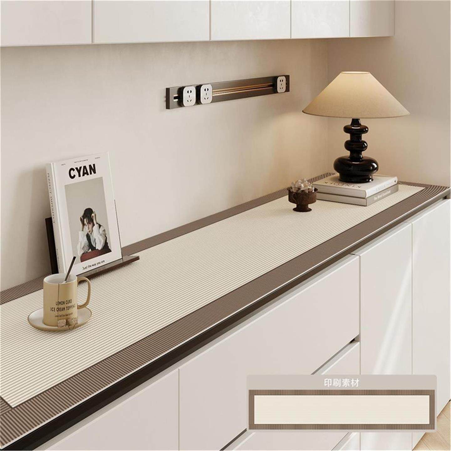 餐边柜桌垫电视柜鞋柜玄关轻奢高级皮革桌布防脏保护垫子皮革盖布,淘宝优惠券,粉丝福利购,淘宝优惠卷