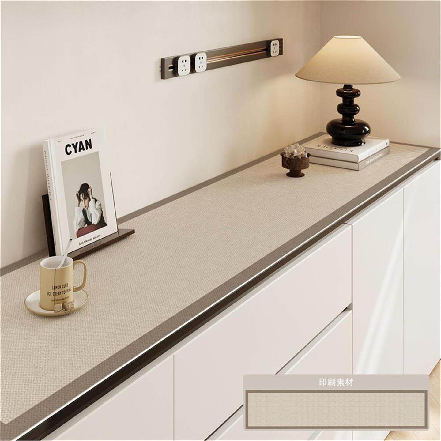 餐边柜桌垫电视柜鞋柜玄关轻奢高级皮革桌布防脏保护垫子皮革盖布,淘宝优惠券,粉丝福利购,淘宝优惠卷