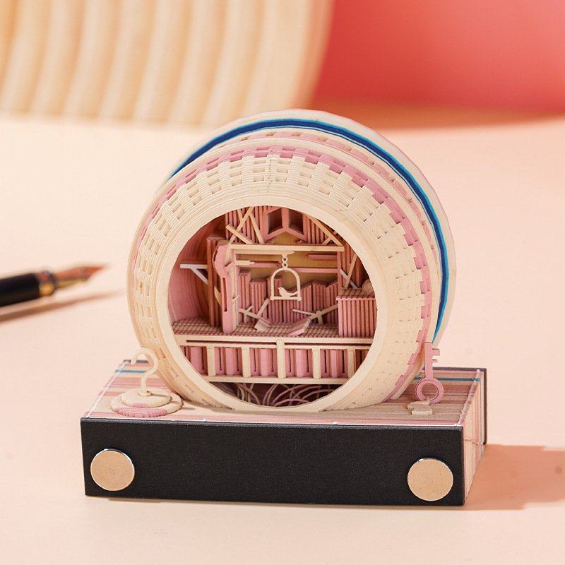 创意龙年周历便签纸3d立体便签本拼装建筑群模型纸雕文创礼品摆件,淘宝优惠券,粉丝福利购,淘宝优惠卷