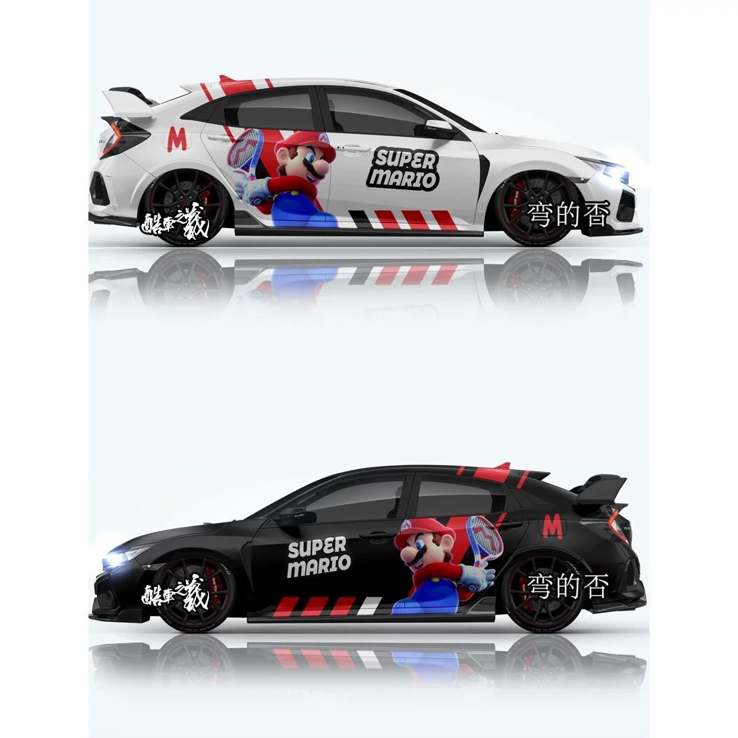 Наклейка для автомобиля Wuling Hongguang MINIEV GB Mario Cars Little Red Book Tesla Super Mary Pull Flower Decoration