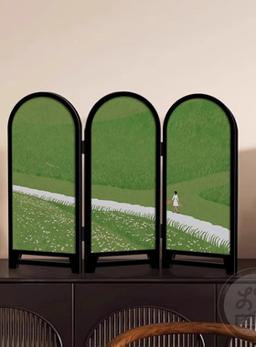 中古风桌面摆件客厅创意小屏风