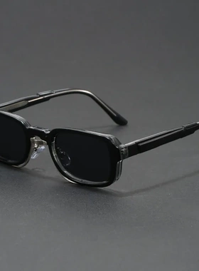 2025跨境新款丙酸插针方形太阳镜 欧美百搭简约窄框素颜穿搭墨镜
