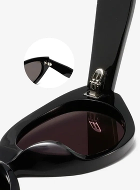 jennie板材墨镜ROCOC太阳镜 男女绿色猫眼太阳镜偏光BC9083配近视