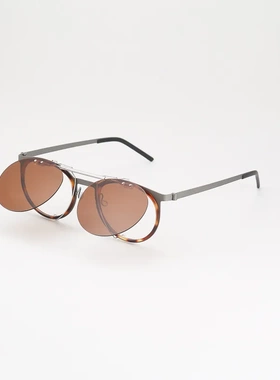 9704日式手工翻盖墨镜夹片眼镜夹片复古偏光近视太阳镜夹片挂片