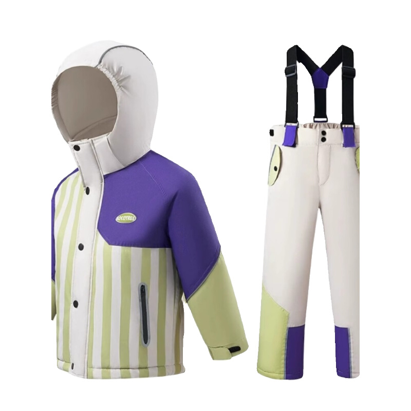 KK树儿童滑雪服套装女童分体防风防水保暖滑雪衣裤成人滑雪装备