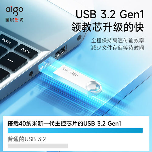 爱国者u盘128g大容量高速usb3.2金属迷你车载电脑定制优盘正品64g - 图3