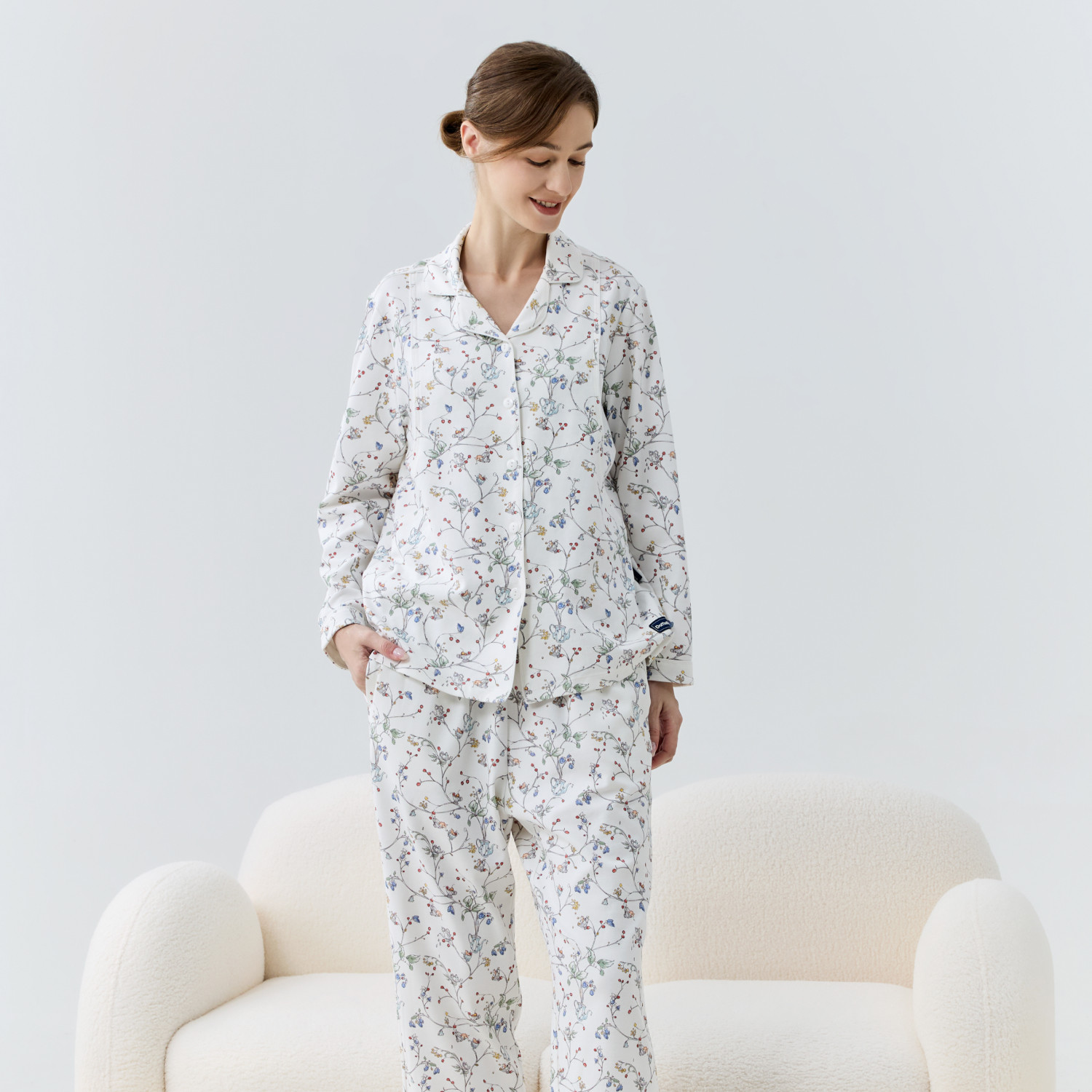 Domiamia纯棉哺乳服宽松睡衣月子服产后喂奶家居服空调服四季可穿,淘宝优惠券,粉丝福利购,淘宝优惠卷