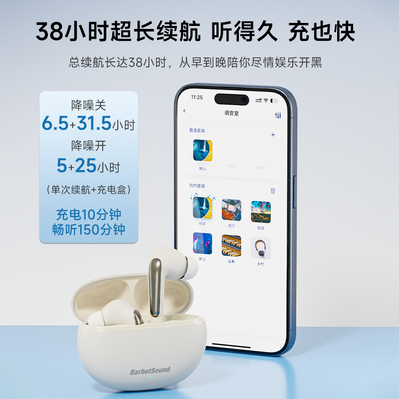 Barbetsound Buds A65主动降噪蓝牙耳机新款2024无线高品质男女生 - 图2