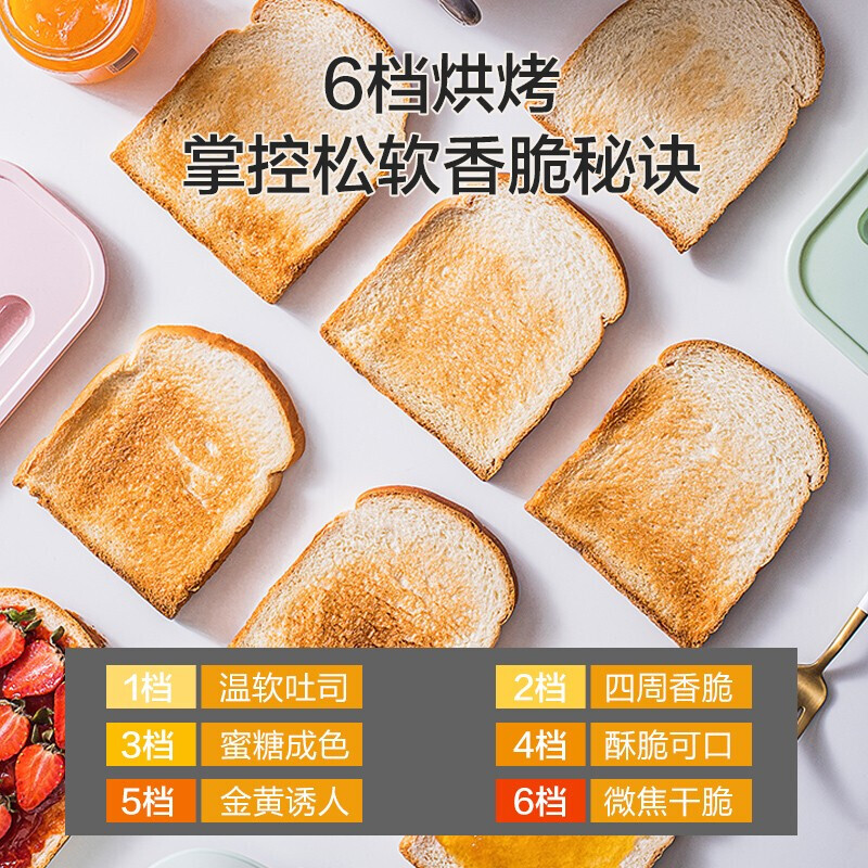 小熊烤面包机吐司机家用全自动面包片机烤土司三明治早餐机多士炉