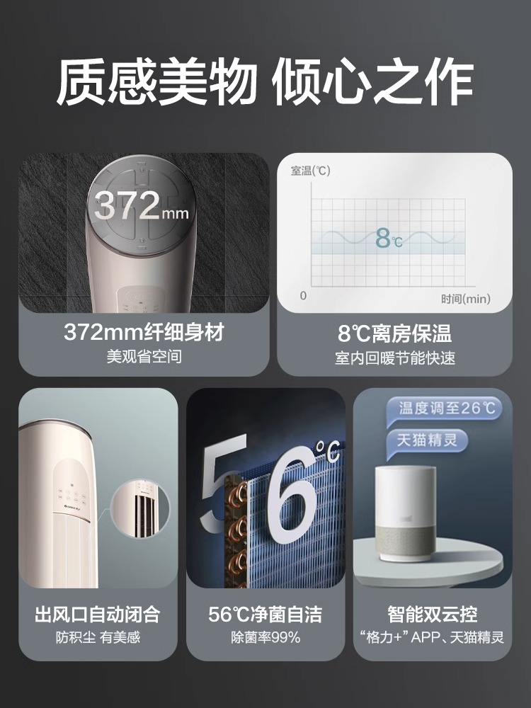 【三室一厅】Gree/格力空调套装一级大1P云佳三级1.5p云逸3匹柜机-图2