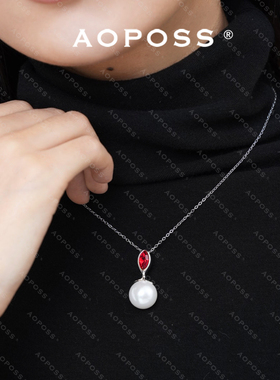 AOPOSS[鱼跃]耳钉项链女原创设计
