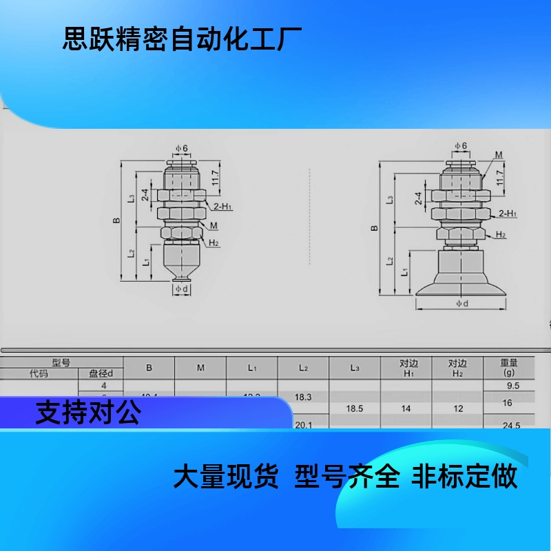 精密型柔软型吸盘 J-WET62/J-WET61-d4/d6/d8/d10d15/d20/d30/d40 - 图0