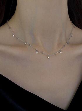 Real 925 Sterling Silver Geometric Round Choker Necklace For
