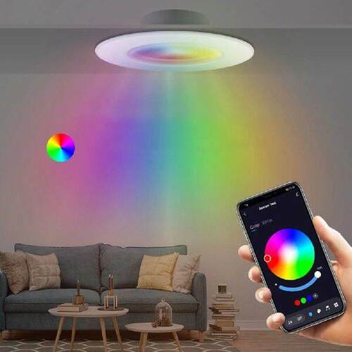 10W Recessed BT Ceiling Lamp APP Remote Control Color - 图2