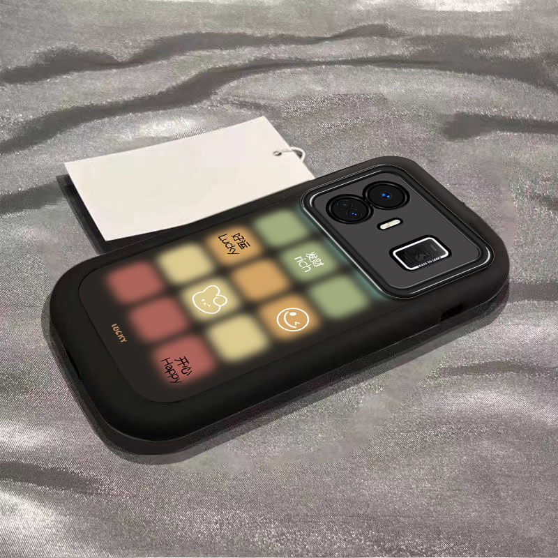 适用真我GTneo5手机壳realmeGTneo3/2新款晕染彩色格子硅胶保护套软壳男个性潮女oppo防摔全包realmeneo5创意 - 图0