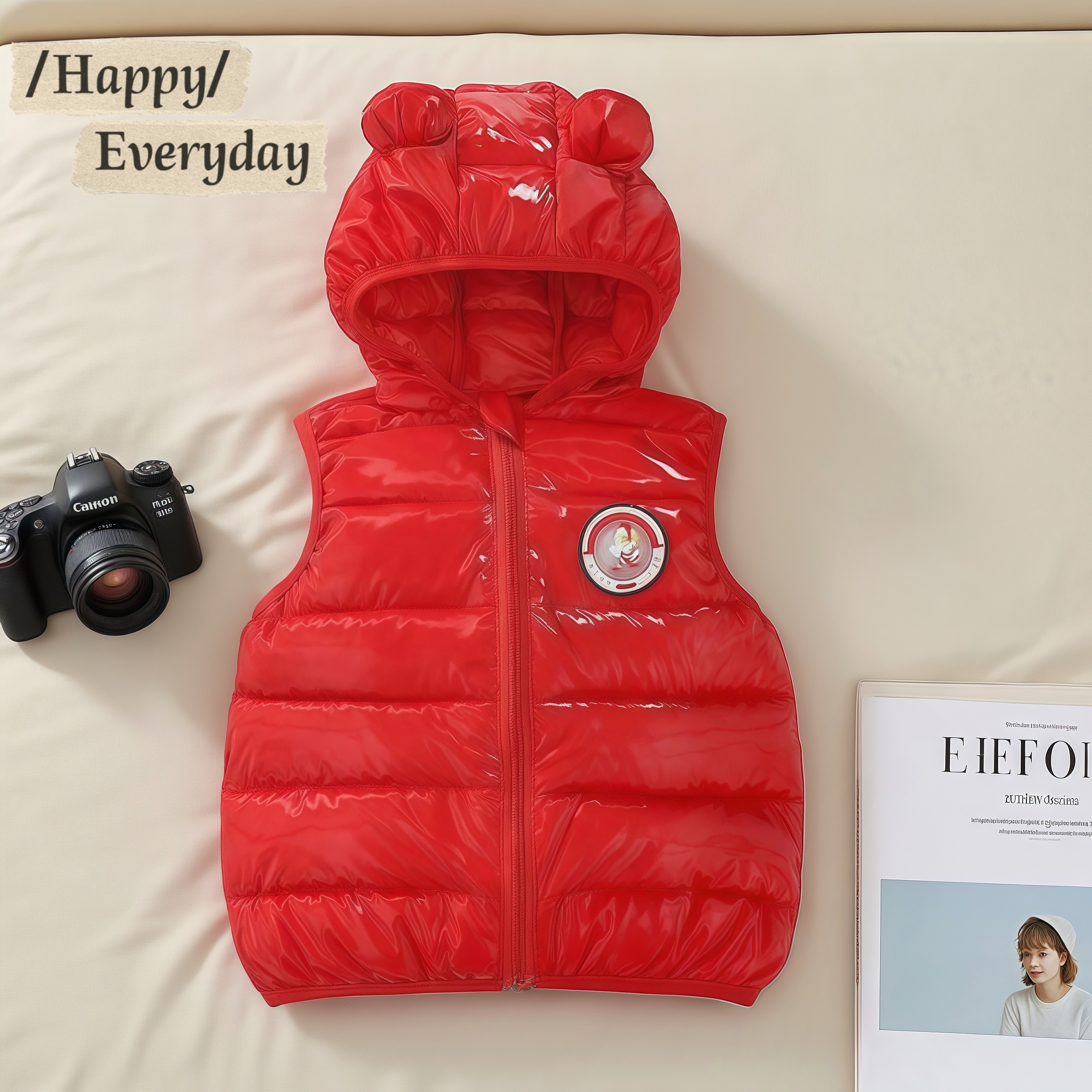 儿童马甲羽绒棉连帽2025秋冬款男童女童轻薄款中小童宝宝坎肩外套,淘宝优惠券,粉丝福利购,淘宝优惠卷