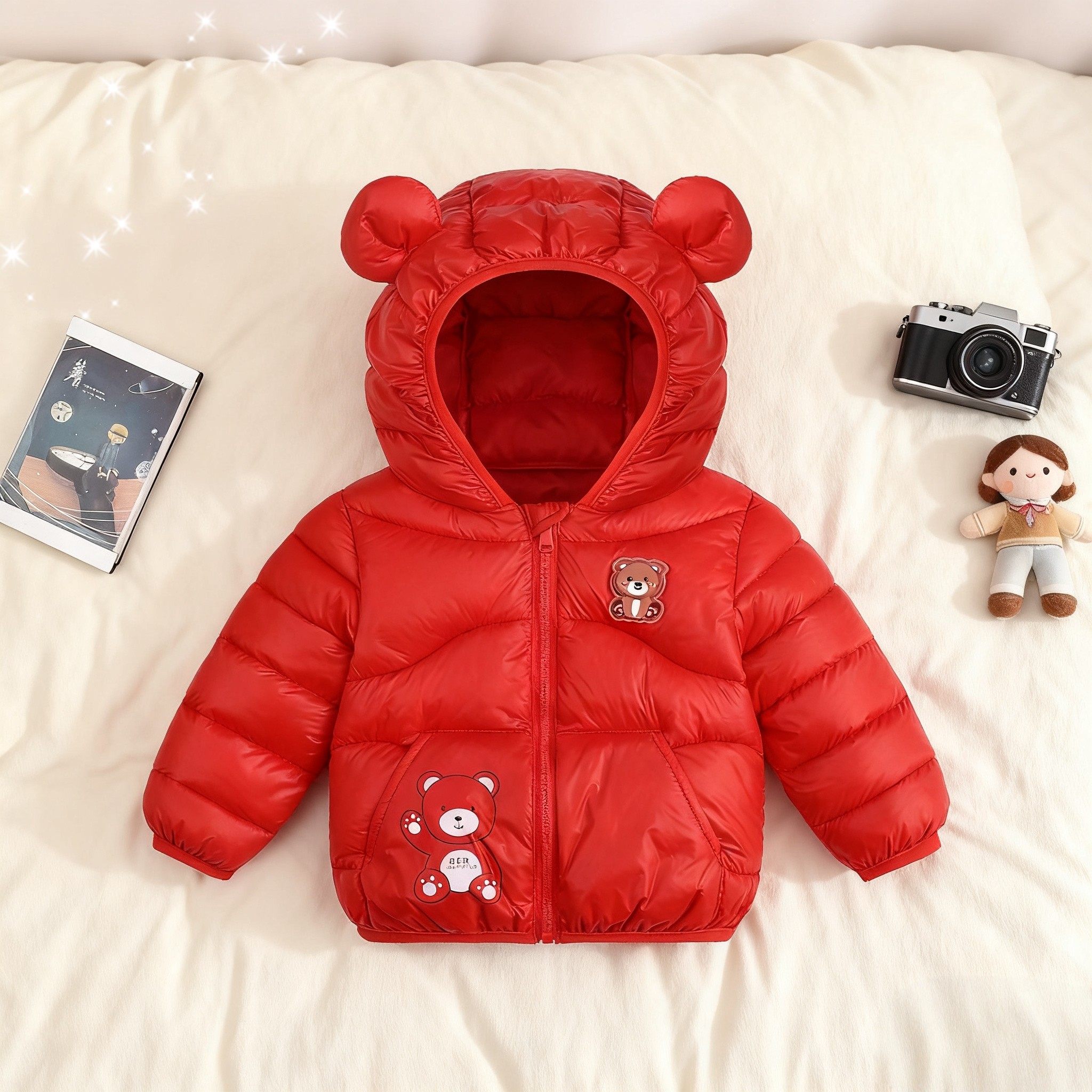宝宝女童新款冬季夹棉外套婴儿冬发光棉衣保暖加厚棉袄男童中小童,淘宝优惠券,粉丝福利购,淘宝优惠卷