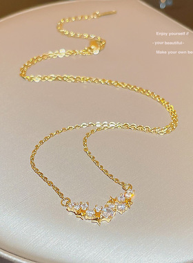 小众设计感百搭高级感超闪星星锁骨链热销配饰时尚轻奢钛钢项链女