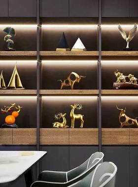 沉默是金 抽象工艺品创意北欧雕塑摆件复古办公室客厅 装饰品礼品