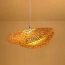 Handmade Natura Wäven Lamp Wooden Bamboo Chandeliers Creativ