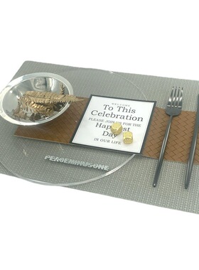 样板房软装饰品轻奢简约餐桌摆件亚克力餐具西餐盘U装饰品创意高