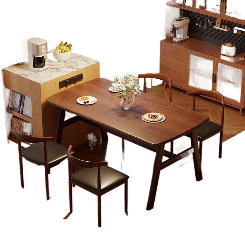 餐桌快餐店加厚长方形餐桌椅组合家用商用简约原木色吃饭桌子椅子,淘宝优惠券,粉丝福利购,淘宝优惠卷