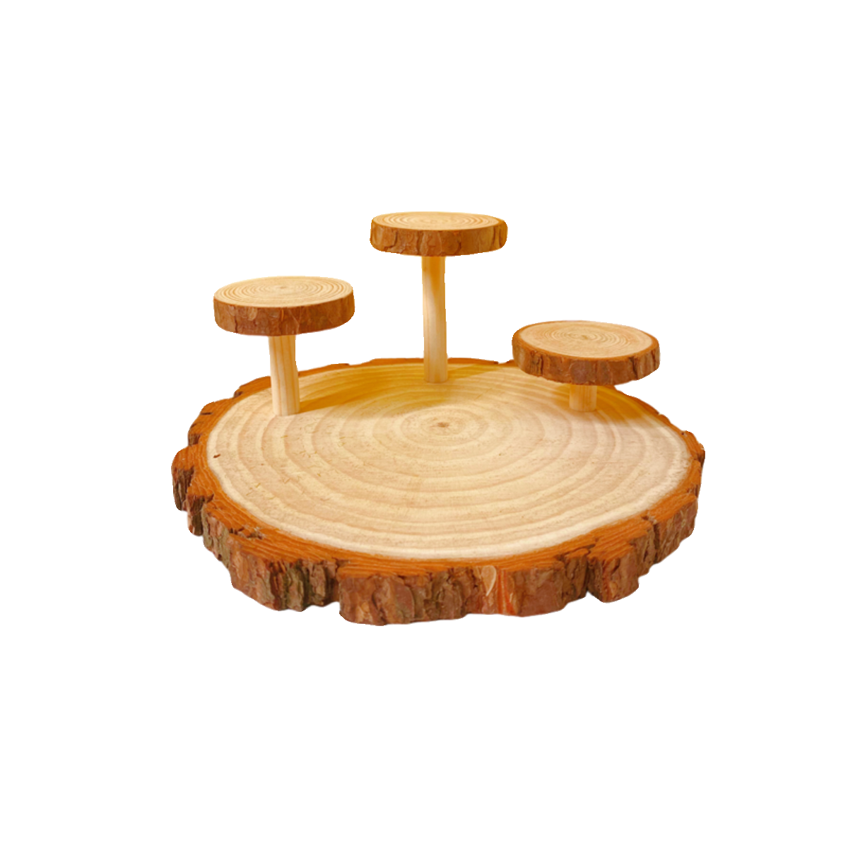 Forest-style multi-layer solid wood display rack for figure storage