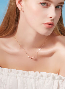 慕洛菲银项链女吊坠海豚余生有你锁骨链时尚潮流饰品生日礼物送老