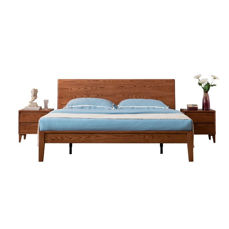 大自然全实木床现代简约北美进口白蜡木原木家具主卧床双人床 B60