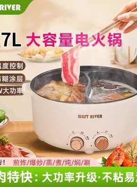 德国正品新款鸳鸯电火锅家用多功能一体式双控鸳鸯锅大功率电热锅