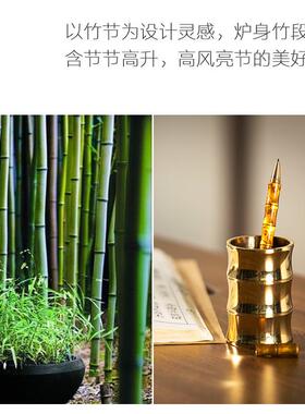 朱炳仁铜竹节笔步步登高书房签字笔文具送书写节节高升收藏创意人