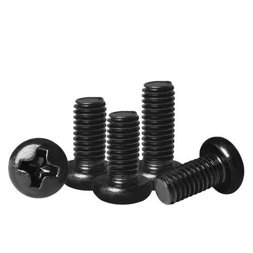 PM镀黑圆头螺丝钉十字盘头机牙螺钉机丝M4M5*5x7x9x10x12x20-50 - 图0