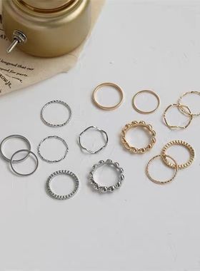 戒指件套红女韩版学生简约戴韩国