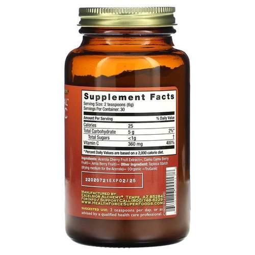 HealthForce Superfoods,Truly Natural Vitamin C, 6.35 oz (180 - 图0