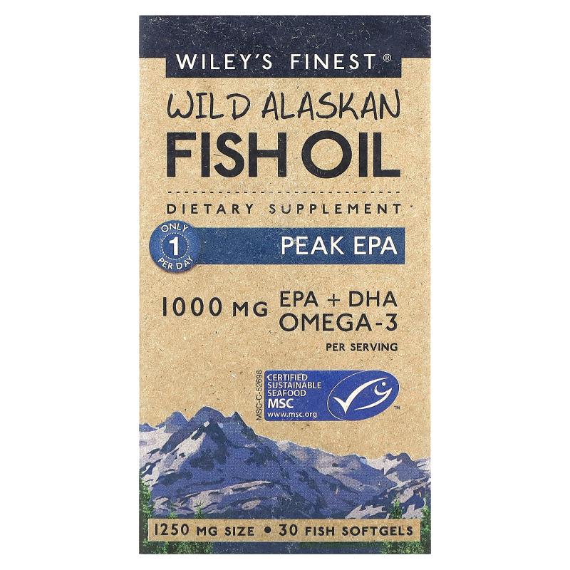 Wiley'sFinest野生阿拉斯加鱼油含EPADHA膳食 - 图0