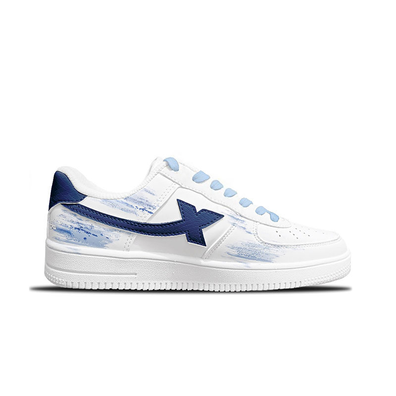 【定制球鞋】特步空军一号 断裂时空手绘涂鸦泼墨低帮板鞋,淘宝优惠券,粉丝福利购,淘宝优惠卷