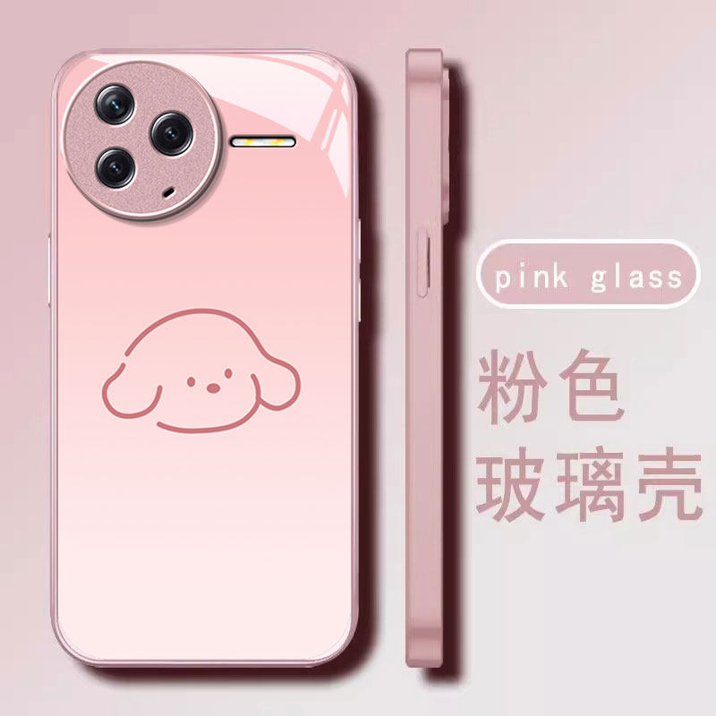 适用红米k80手机壳新款高级感K70Pro女redmi奔跑狗狗至尊版K70E可爱k60创意k40s玻璃K50简约K30专用保护套女,淘宝优惠券,粉丝福利购,淘宝优惠卷